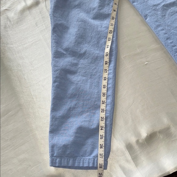 Talbots Blue Chambray Relaxed Chino Pants Ankle Length Stretch Cotton Size 2 - Picture 5 of 10
